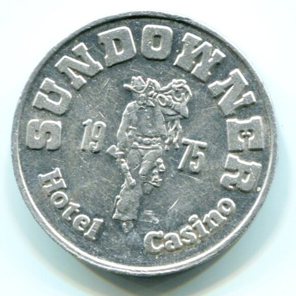 1975 Sundowner Hotel &Casino Reno, NV Aluminum Free Play Slot Token (b289-7) - Picture 1 of 2